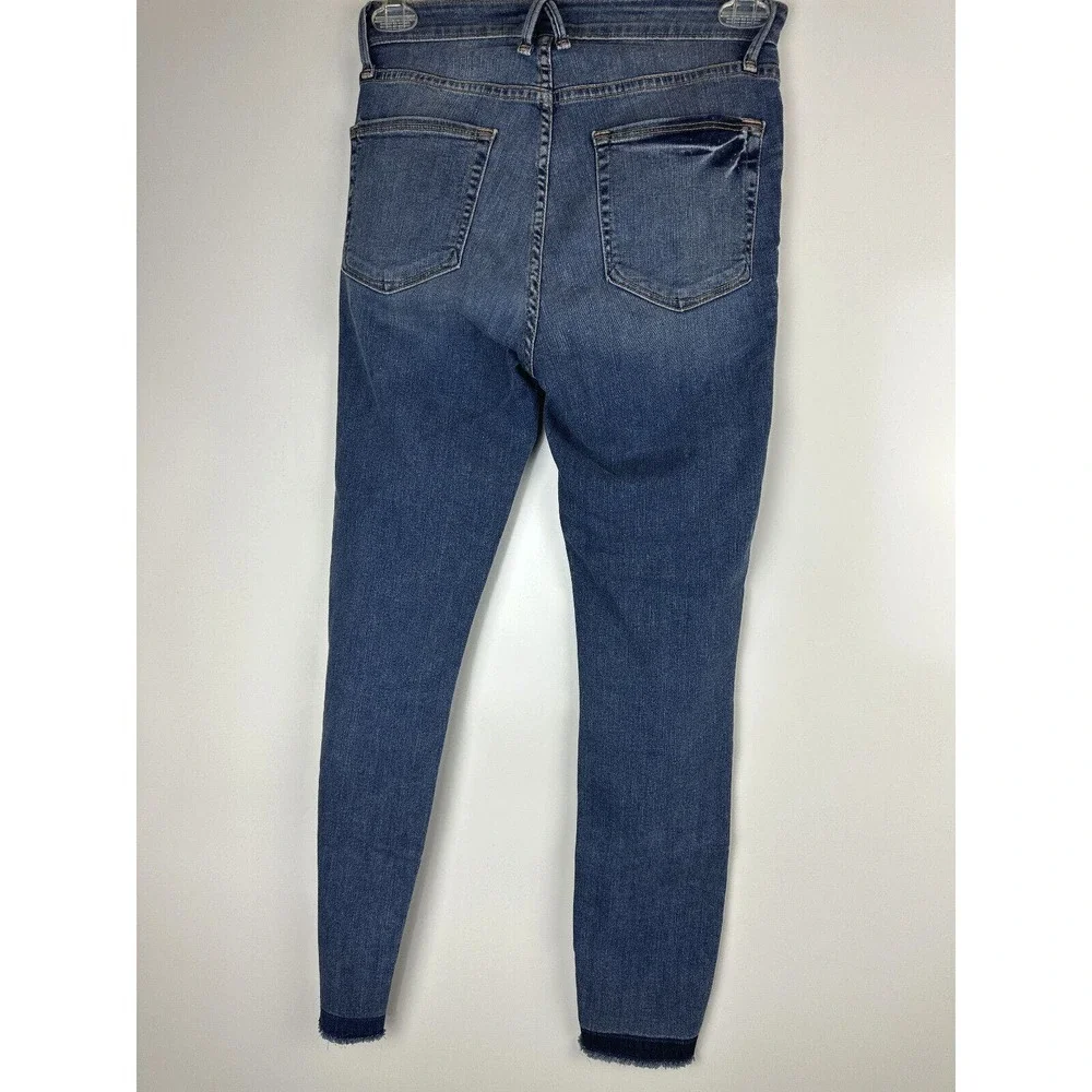 Good American Good Legs High Rise Split Hem Crop Skinny Jeans Womens Size 6 / 28 - Picture 9 of 13